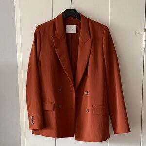 Wilfred Rust-Red Double-Breasted Blazer